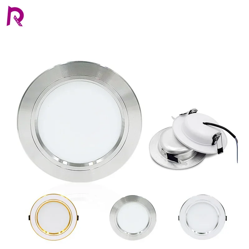 LED Downlight AC110V 220V Ultra-Thin 5W 9W 12W 15W 18W DC12V 24V Led Ceiling Light Recessed Downlights Round Led Panel Light