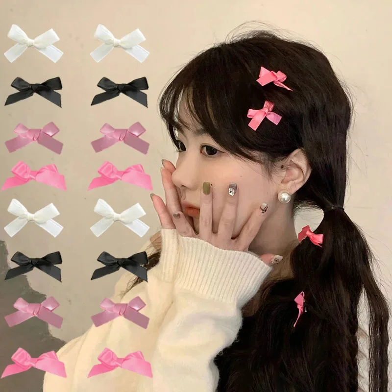 5PCS New Fashion Multi Color Diagonal Bow Cute Hair Clips Girls Hairpins Hair Accessories Barrettes Kid Headdress