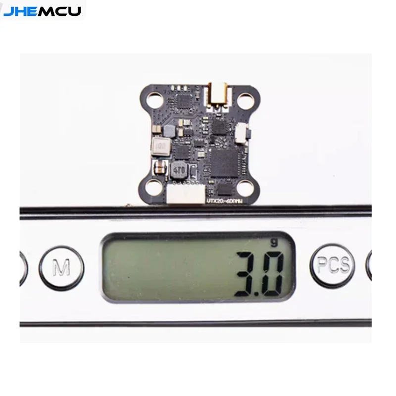 JHEMCU VTX20-600 FPV 5.8G 7-26V 0MW/200/400/600/40CH Émetteur VTX pour Modèles RC Longue Portée FPV Racing Drone Cadre