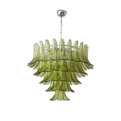 2026 Trendy French Series Glass Art Dimmable LED Chandelier Hanging Lamp Suspension Luminaire Lampen For Living Room