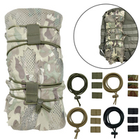 Tactical Bungee Cord Kit Storage of Strip Items Molle Webbing Loop Flag Camo Net Fixed Fastener for MOLLE Vest Hunting Backpack