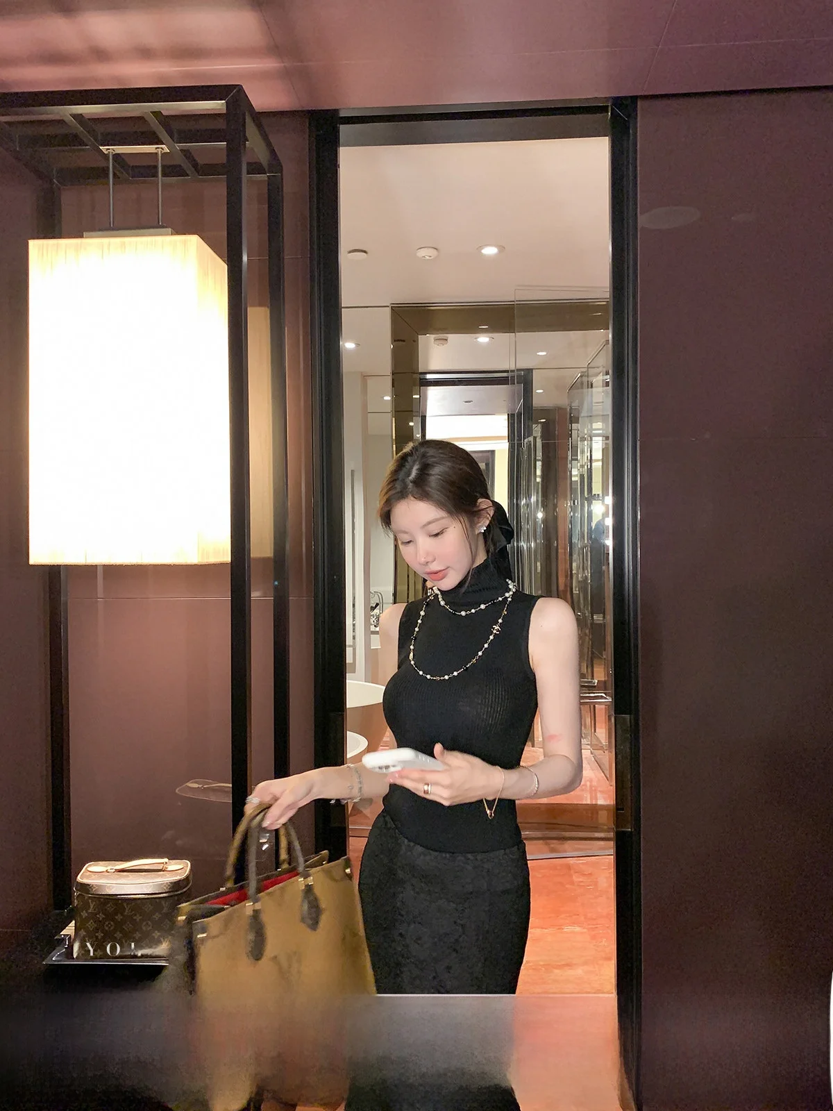 

YOLI Bla High Collar Slim Fit Vest Women's Svel Faionable Easy Wear Polyester Fiber Casual Sle Pure Color