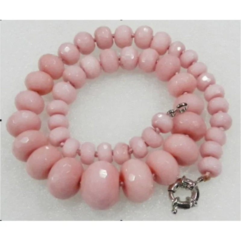 

Huge 10-20mm Faceted pink Red Ruby Abacus Beads Necklace 18inch