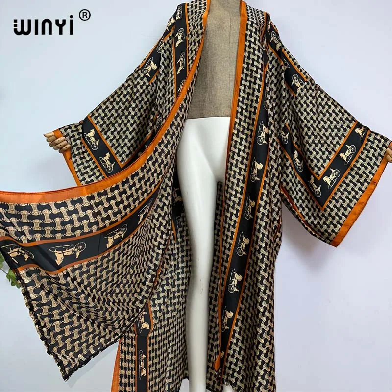 WINYI kimono klasyczne nadruk retro eleganckie stroje plażowe dla kobiet letnie stroje kąpielowe kobiety 2023 zakrywają boho купальник