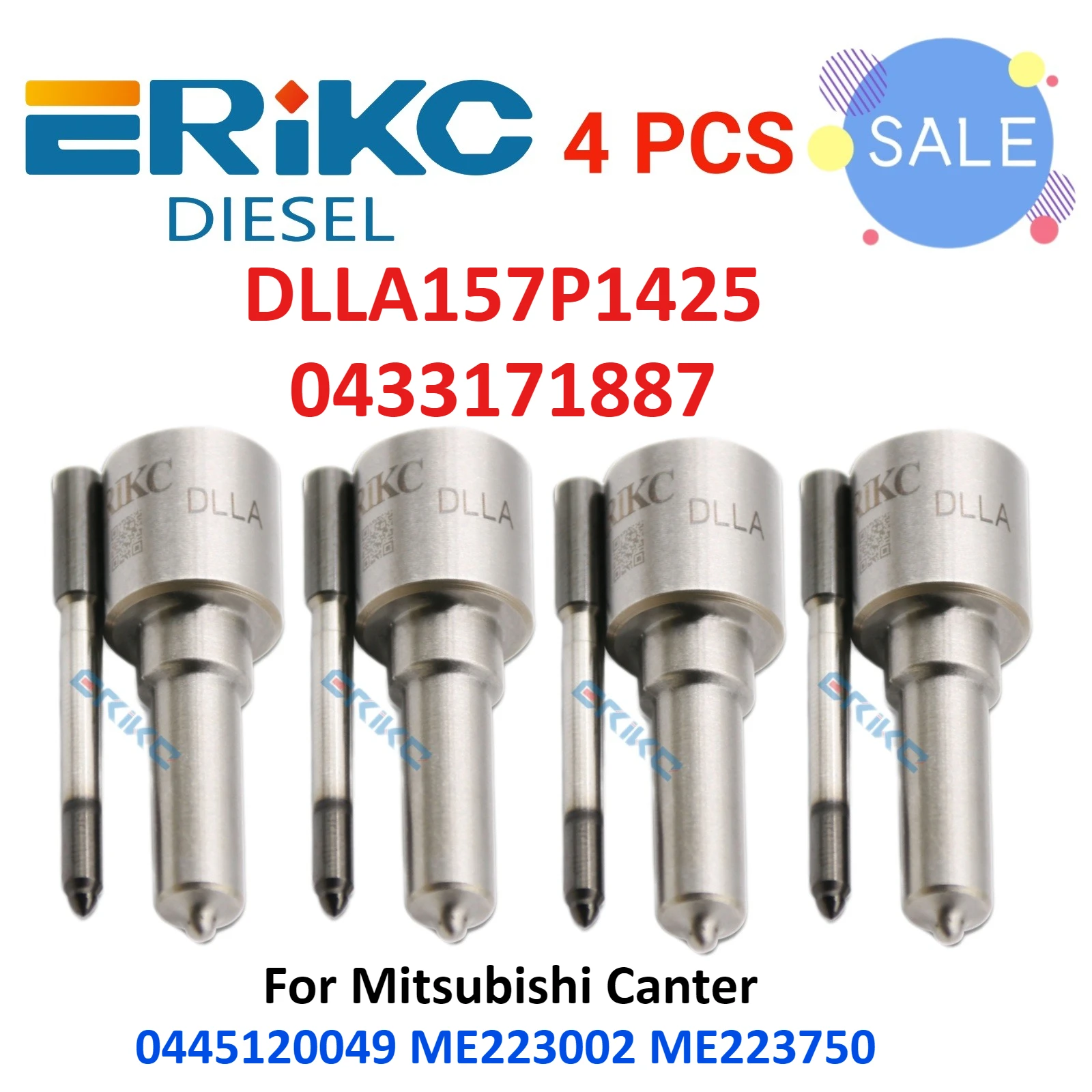 

0445120049 ME223002 ME223750 Injector Sprayer DLLA157P1425 0433171887 Auto Fuel Nozzle for Mitsubishi Canter 4M50 4.9L