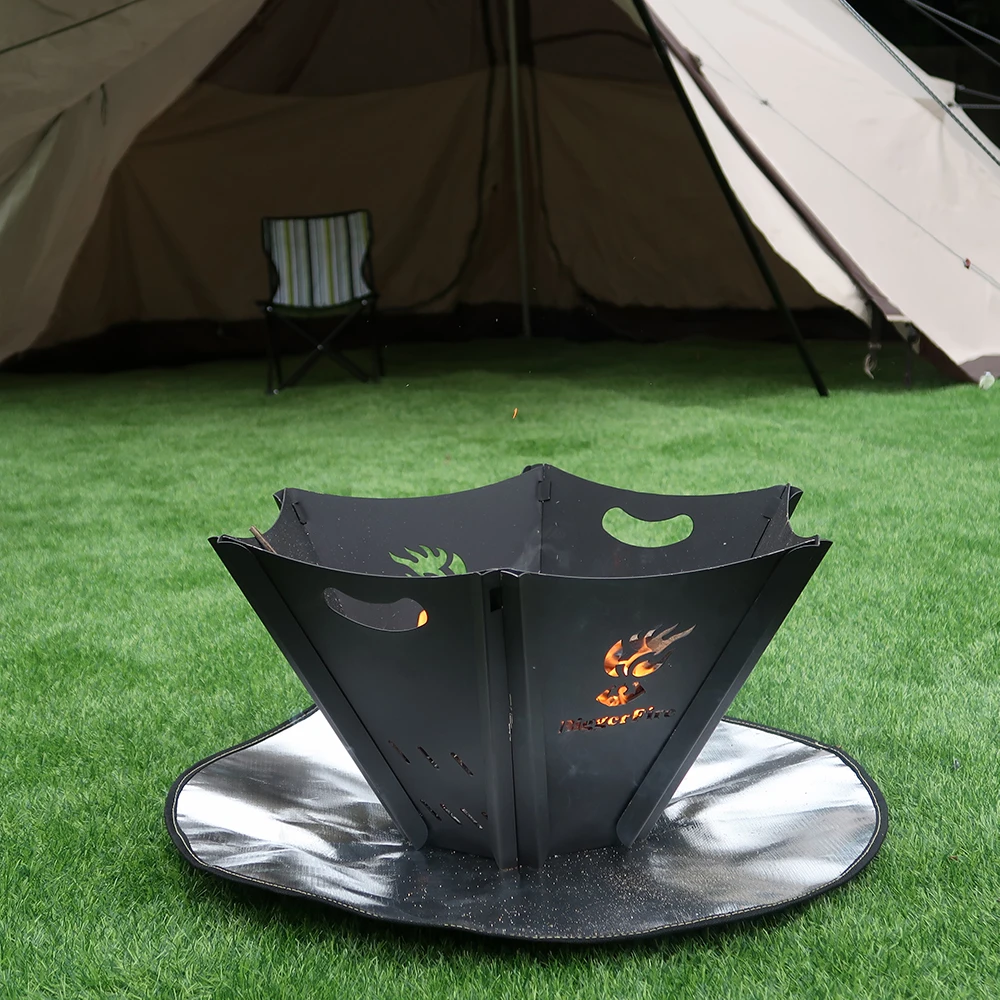 

Outdoor Camping Detachable Folding Fire Pit, Carbon Steel Incinerator Fire Pit, Ideal Outdoor Fire Pit for Backyard & Patio