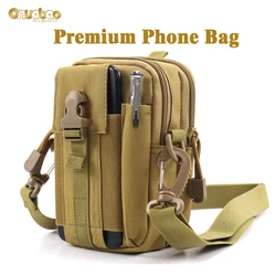 Bolsa multifuncional para celular masculina, conjunto de bolsa de cinto tático mini bolsa de cintura pequena diagonal de meia idade e idosos, lazer e esporte