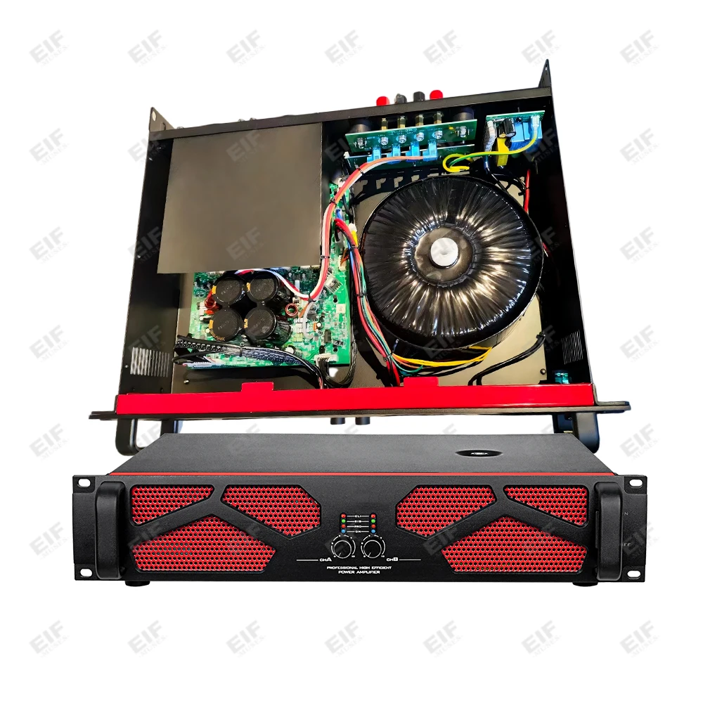 2 Channel 1800W Class H Amplifier High Power Subwoofer Audio Amp