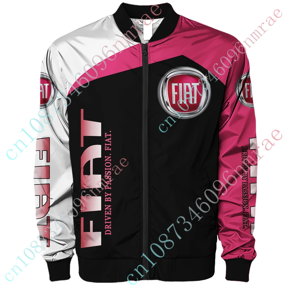 Fiat Thick Coats Jackets For Men Hip Hop Windbreaker Harajuku Clothing Techwear Baseball Uniform Bomber Jacket Custom Logo