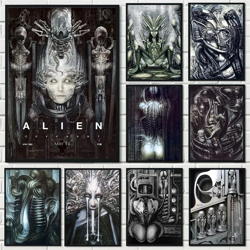 Hr Giger Li II Classic Horror Artwork, Poster Alien e Impressões