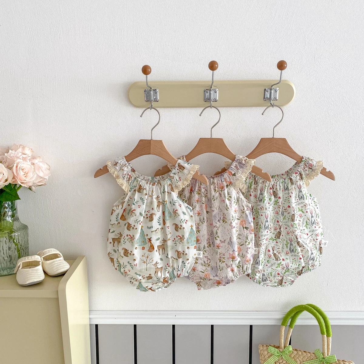 رومبير بلا أكمام للفتيات الصغي - مراجعة Newborn Baby Girl Romper Floral وسعره