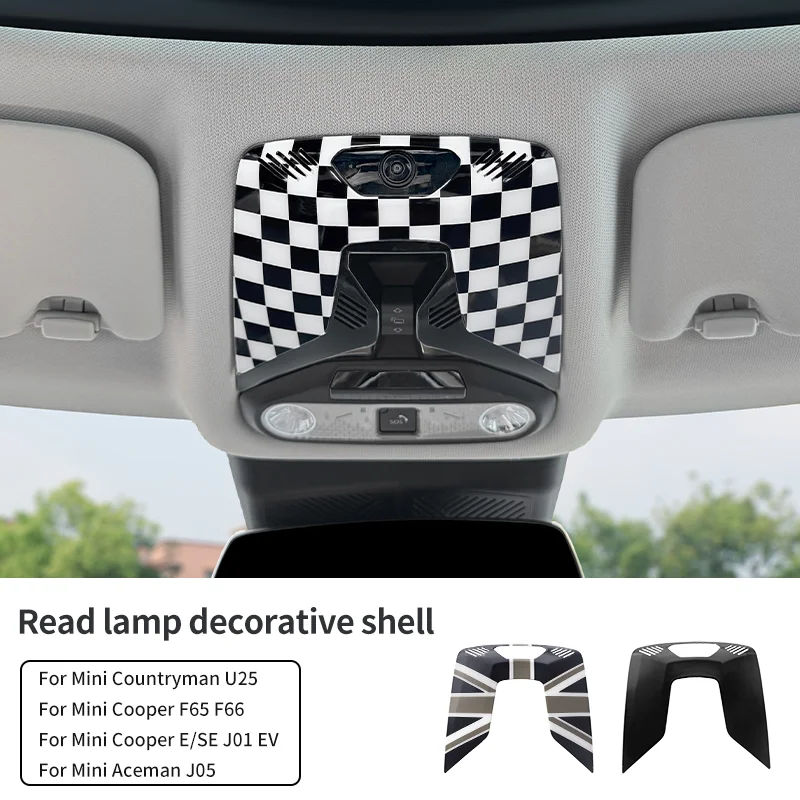 Reading Light Frame Trim Cover For Mini Cooper F65 F66 E/SE J01 EV Aceman J05 U25 Countryman ABS Car Interior Decor Accessories