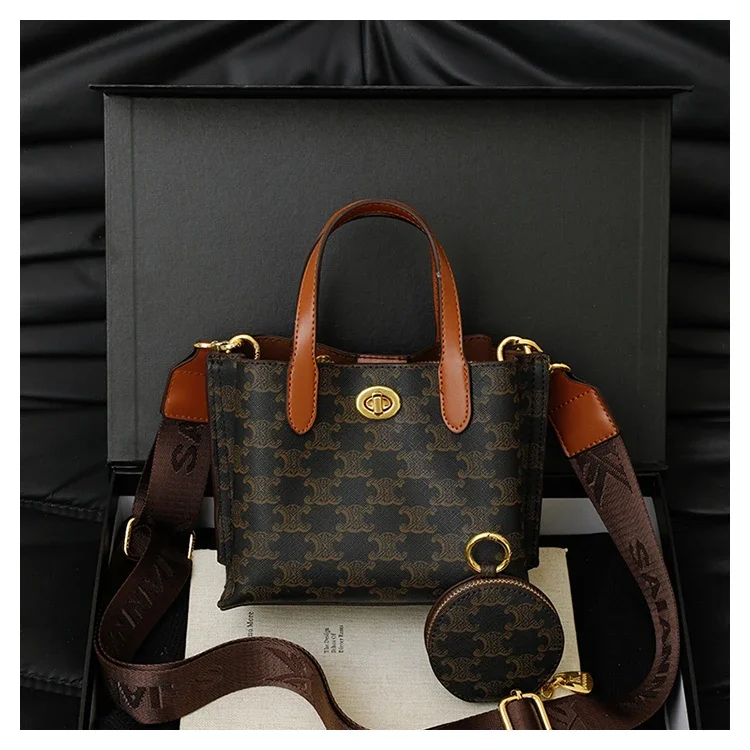 

2025 Elegant Retro Messenger Purse - Crossbody Tote Bag With Paris Fashion Leather & Solid Color Style