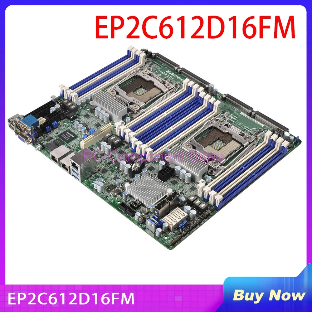 

Server Motherboard For ASROCK LGA2011 C612 Support E5-2600 V3 V4 EP2C612D16FM