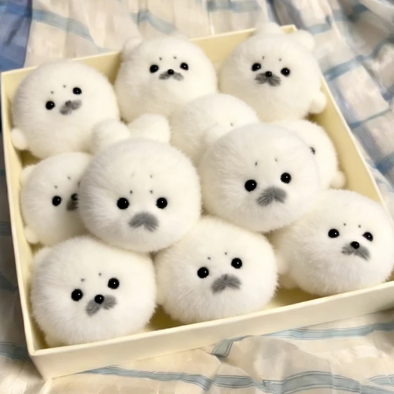 

Cute Seals Plush Keychain Soft Kawaii Seal Plushie Keyring Fashion Animal Pendant Stuffed Gift Doll Ornaments Keyring Decoration