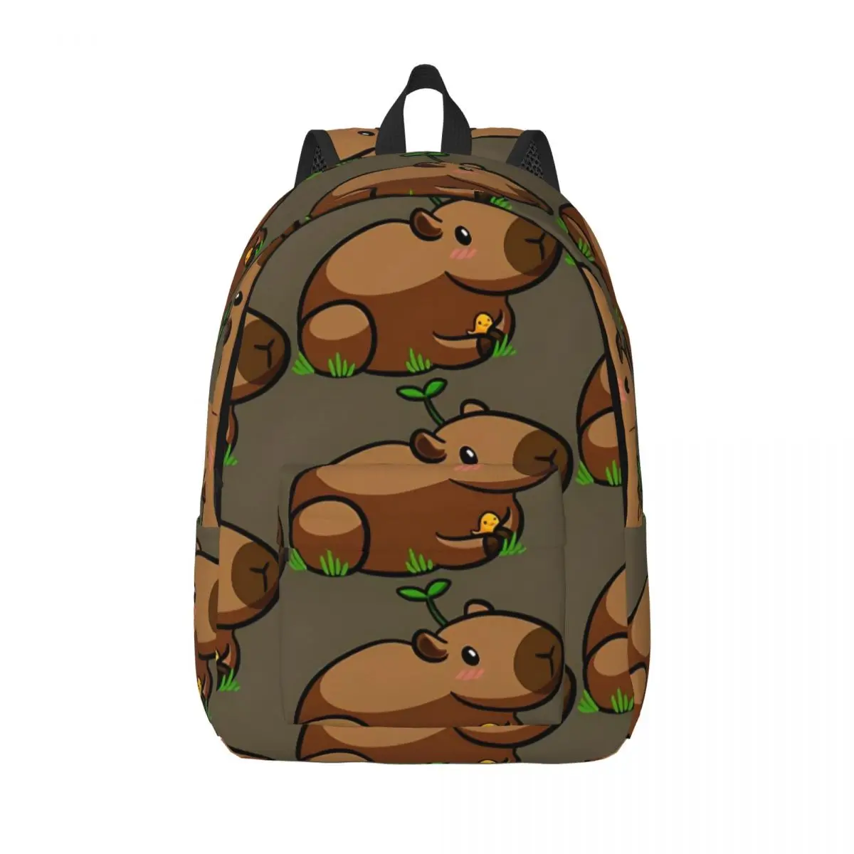 Capybara Lovers Backpack Middle High College School Student Bookbag Teens Canvas Daypack Hiking