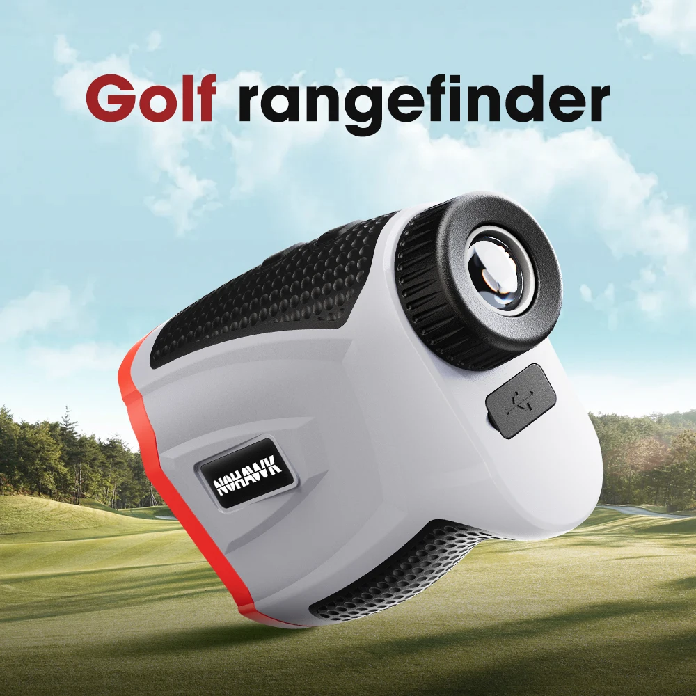 

Nohawk Golf Rangefinder with Slope Mode 6X Magnification Monocular Flag Lock Vibration USB C Charge Laser Range Finder for Golf
