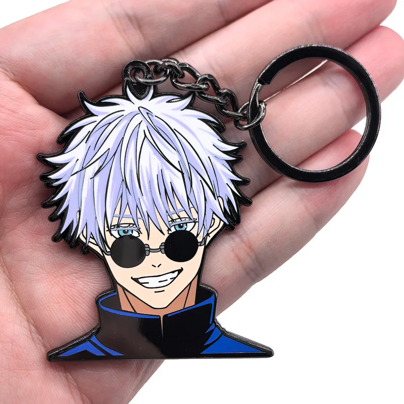 Gojo Satoru Metal Keychain Jujutsu Kaisen Anime Peripheral Backpack Decoration Pendant