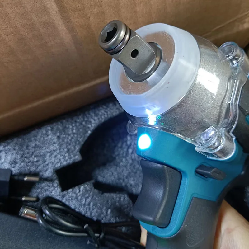 18V 2 In 1 Brushless Cordless Electric Impact Wrench 1/2Inch Power Tools 15000Amh Li Battery LED light Adapt To Makita Battery