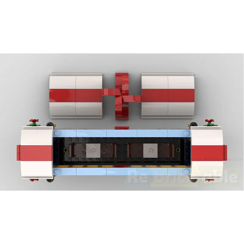 

MOC-239446 Train Track Carriage Building Blocks Small Pieces Creative Toys Birthday Gift Holiday Express Train Diy 306Pcs