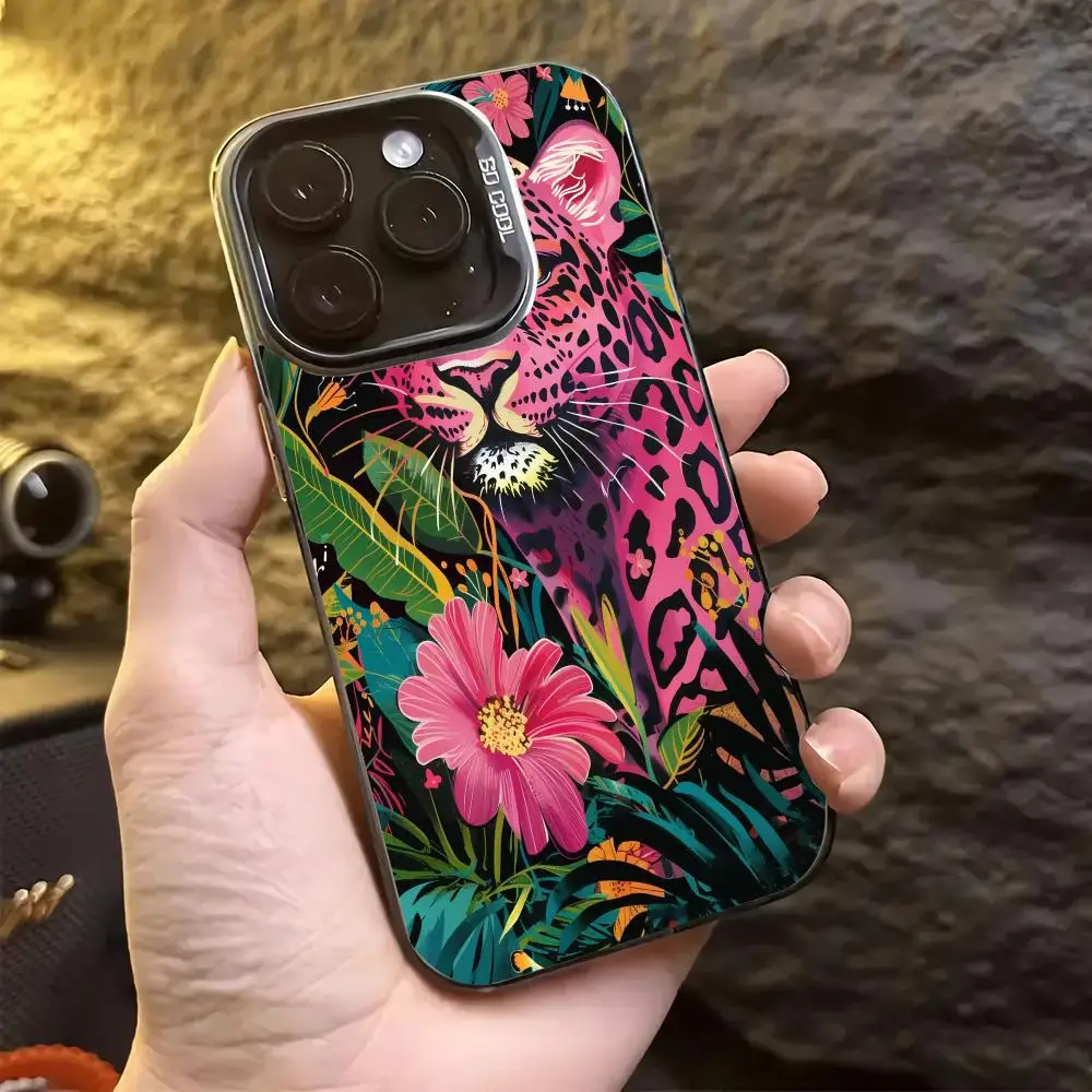 

Tiger Phone Case for iPhone 16 15 14 13 12 11 Pro/ Max/Plus shock-proof back cover anti-fingerprint