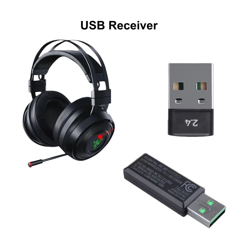 Adaptateur récepteur USB Dongle Original/câble de chargement pour Razer Nari Ultimate/essentiel, pièce de rechange pour casque