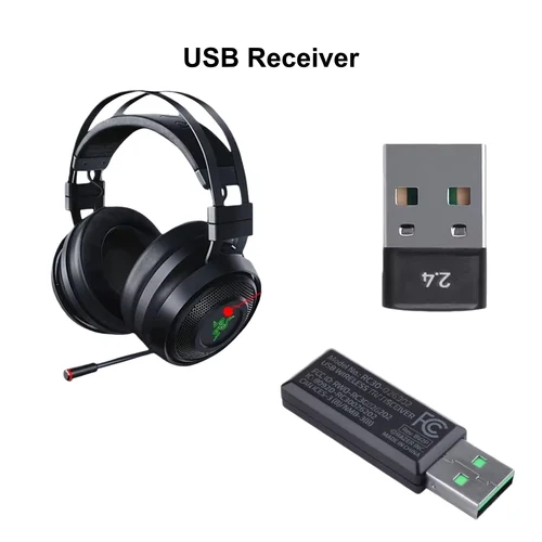 Adaptador receptor USB Dongle Original/Cable de carga para Razer Nari Ultimate/Asencial pieza de reparación de repuesto de auriculares