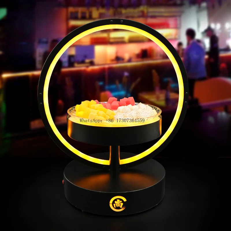 

Bar LED luminous circle single-layer fruit plate electronic sound KTV creative fruit platter snack snack dried fruit plate shelf