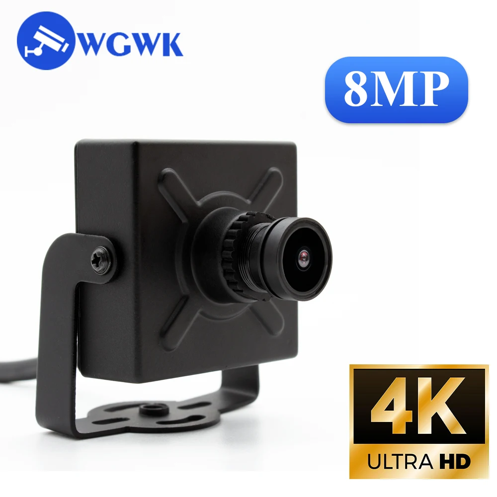 WGWK 8.0Megapixel Mini Surveillance POE IP Camera Fixed Focus 2.8/3.6/1.7/6/8mm CCTV Lens Home Security Protection Micro Webcam