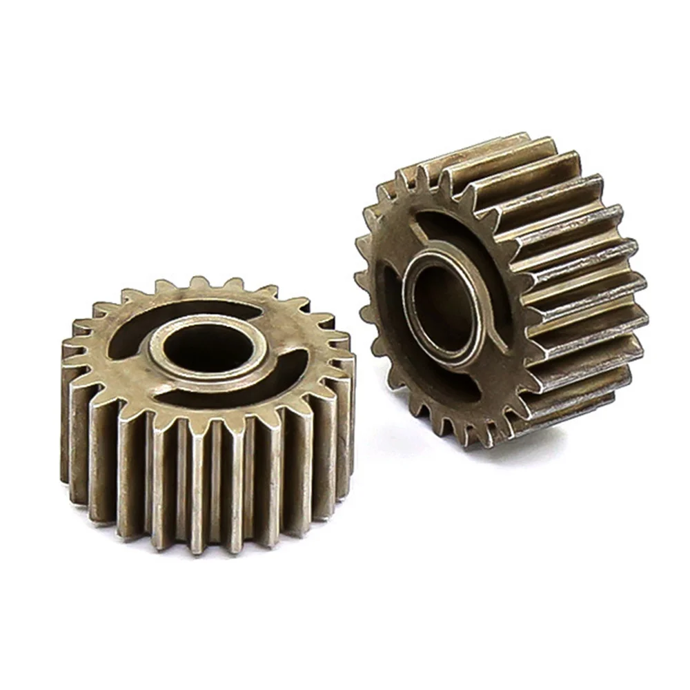 2 Stuks 23T Gehard Staal Portal Drive Uitgang Spindel Gear Set 8258 Voor Rc Crawler Auto Traxxas TRX-4 TRX4