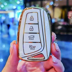 Tpu Car Key Case Cover for Hyundai Equus Santa Fe DM Grand Ix45 Azera 2014 2015 2016 2017 2018 Genesis L110 G80 Grandeur HG 2011