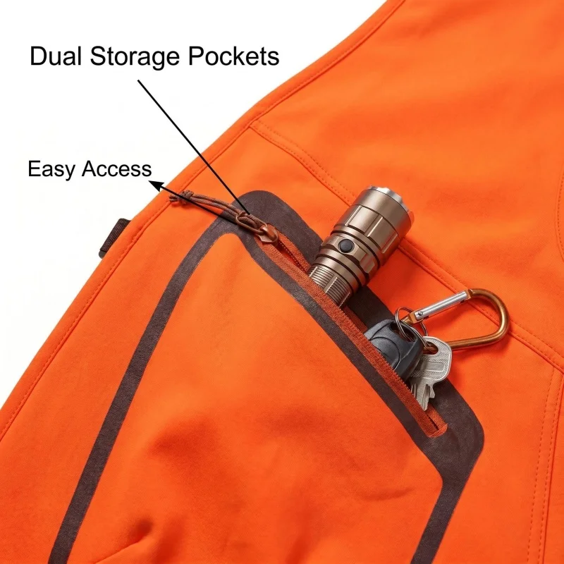 Men's Safety Vest for Hunting Vest High Visibility Reflective Safety Gear for Outdoor Sports - view 5