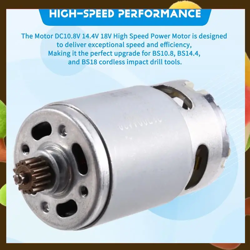 

317004430 Motor DC10.8V 14.4V 18V High Speed Power Motor For METABO BS10.8 BS14.4 BS18 Cordless Impact Drill Tool-Retail