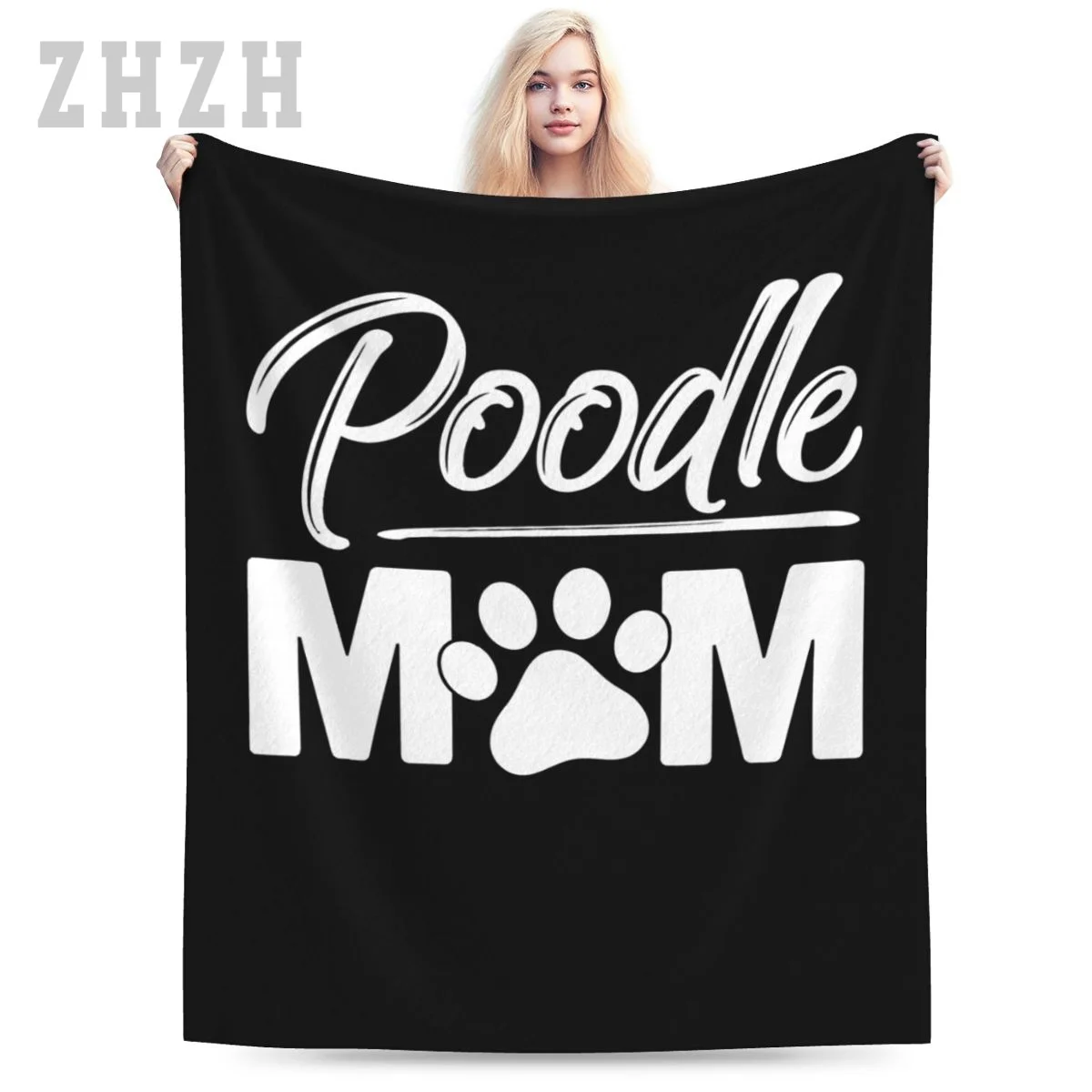 Blanket Miniature Toy Standard Poodle Mom Dog Owner Lover Flannel Multifunction Outdoor Camping Sofa Cover Keep Warm