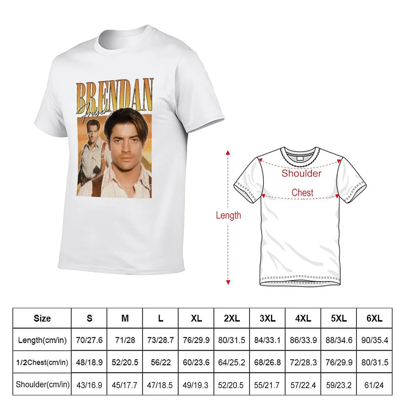 New Brendan Fraser 90s style shirt T-Shirt boys white t shirts new edition t shirt aesthetic clothes t shirts men