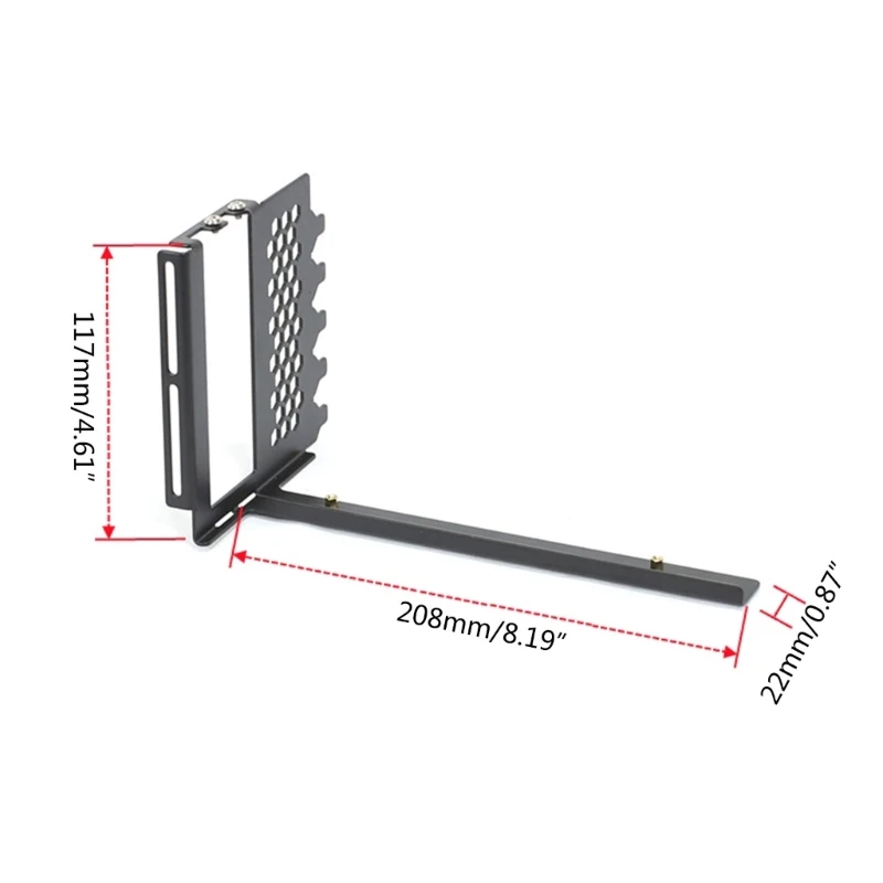 Supporto per scheda grafica con staffa montaggio GPU verticale, supporto per scheda video VGA Rack in metallo per custodia