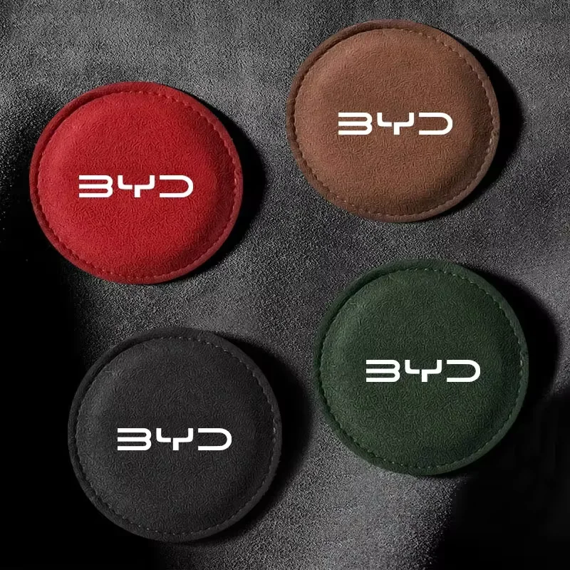Car Cup Coaster Car Cup Mat Car Cup Liner Suede For BYD Seal U Dolphin Mini Sealion 7 Song Pro ATTO 3 Yuan UP Dolphin Seal 5