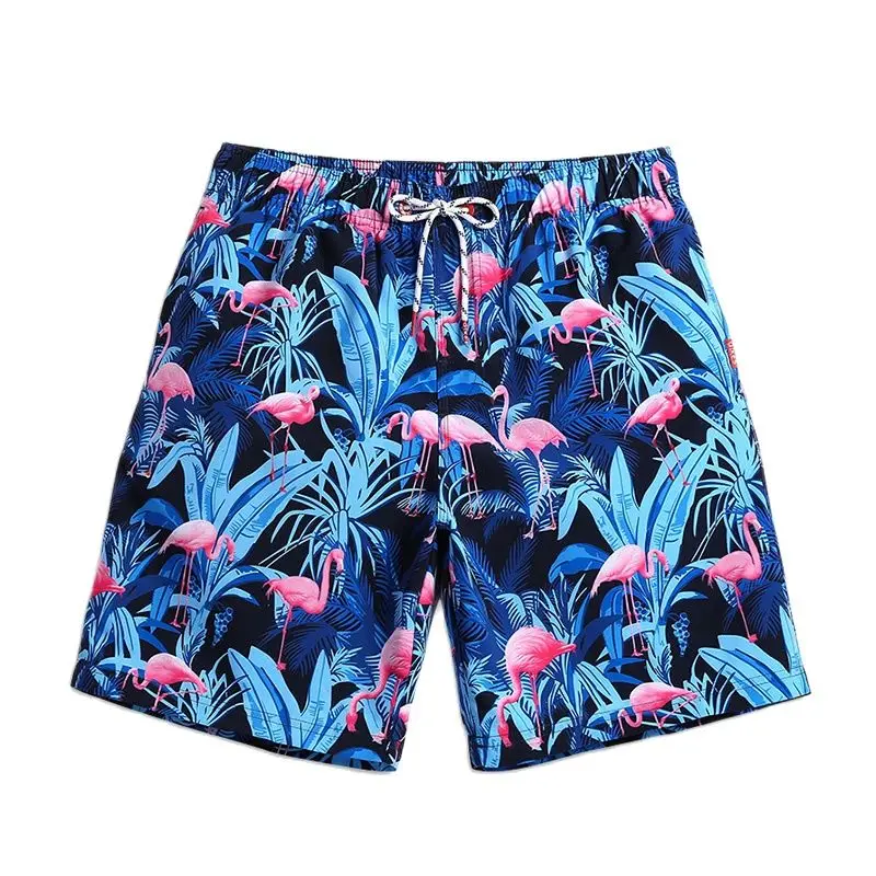 QIKERBONG Men Beach Shorts Board Boxer Trunks Short Casual Quick Drying Bermuda Short Bottoms Pants Men's Swimwear Swimsuits