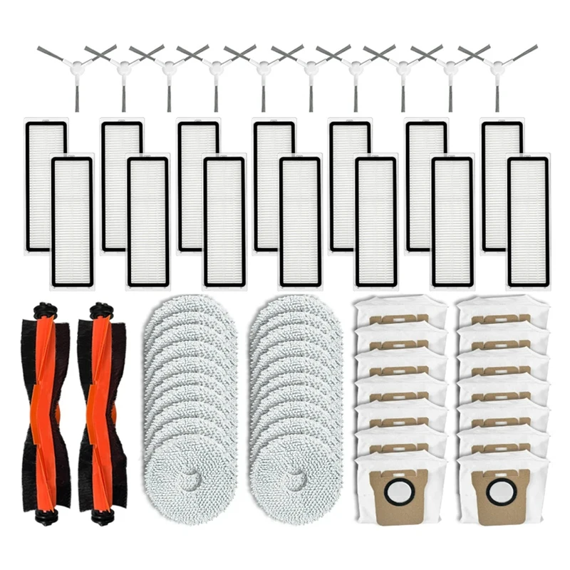 Accessoires pour aspirateur robot Xiaomi X20 +, X10 +, X20 Plus, X10 Plus, brosse latérale principale, filtre Hepa, vadrouille, gril, sacs à poussière