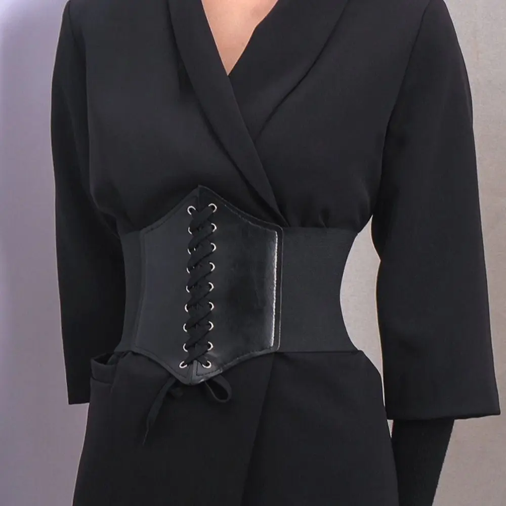 جديد بو الجلود مشد أحزمة بلون القوطية أحزمة الخصر محدد شكل الجسم بوستير النساء الفتيات
