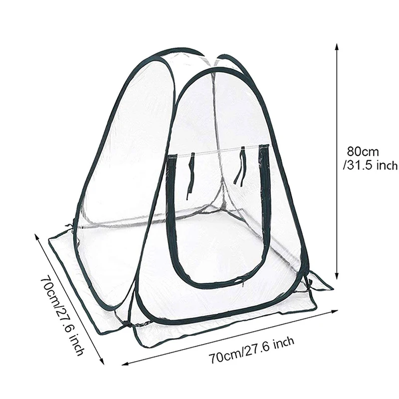 1pcs Foldable and Portable Transparent Horticultural Greenhouse Garden Plant Tent Outdoor Flower Insulation Shed for Winter