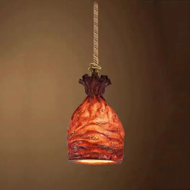 

Ваби-Саби Подвесной Светильник Ретро Ресторан Бар Кофейня Потолочный Подвесной Светильник Творческая Личность Декоративный Мешок Для Денег Освещение