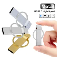 Pen Drive Usb 2.0 Flash Drives 128GB High Speed 64GB 32GB U Disk Waterproof 16GB Pen Drive Real Capacity Metal Memoria Stick 2.0