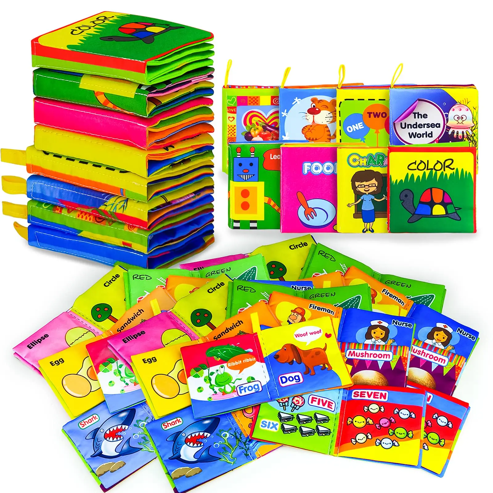 Baby Cloth Book Intelligence Development Soft Learning Cognize Reading Books Early Educational Toys Readings 0-12 Months