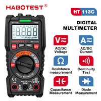 HABOTEST HT113 Digital Multimeter True-RMS AC/DC Voltmeter Ammeter Multimetro DMM Resistance Ohm Cap Hz Temp Tester