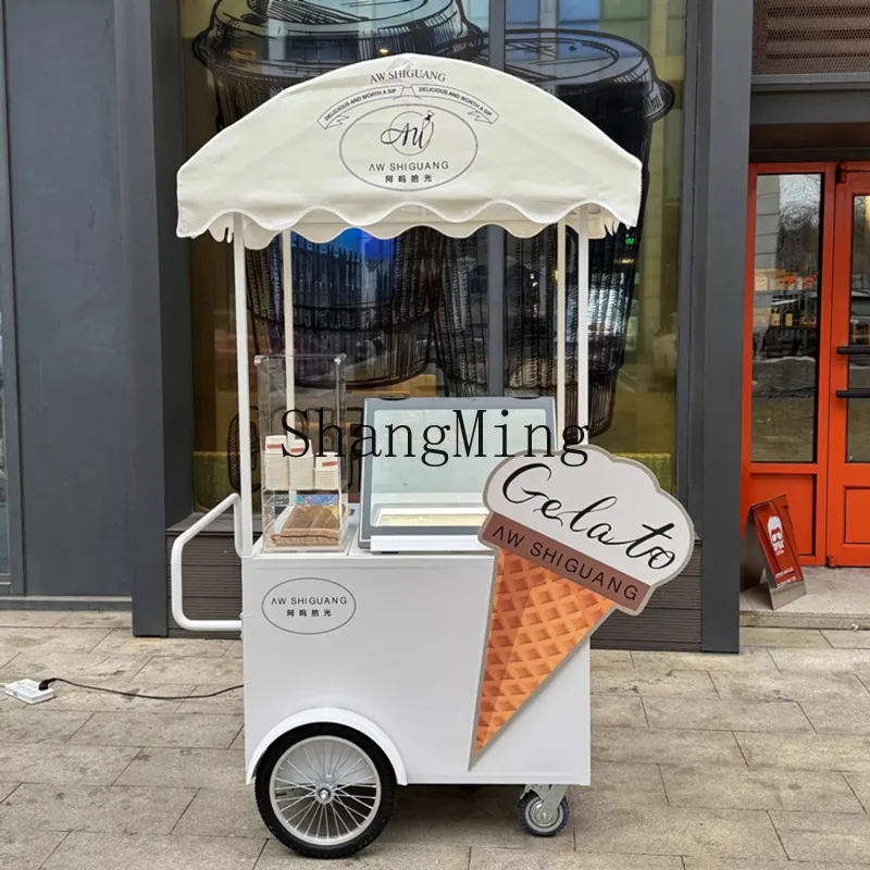 

YX Ice Cream Stall Truck Multifunctional Dessert Truck Commercial Display Table Stall Truck