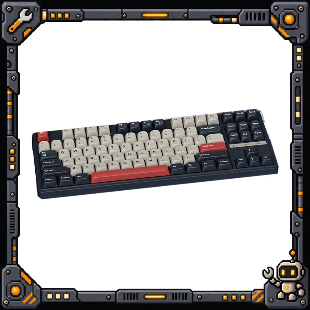 SKN Qinglong87 Mechanical Keyboard Wireless Bluetooth USB Tri Mode 8K Polling Hot Swappable RGB Backlit Gaming Keyboard