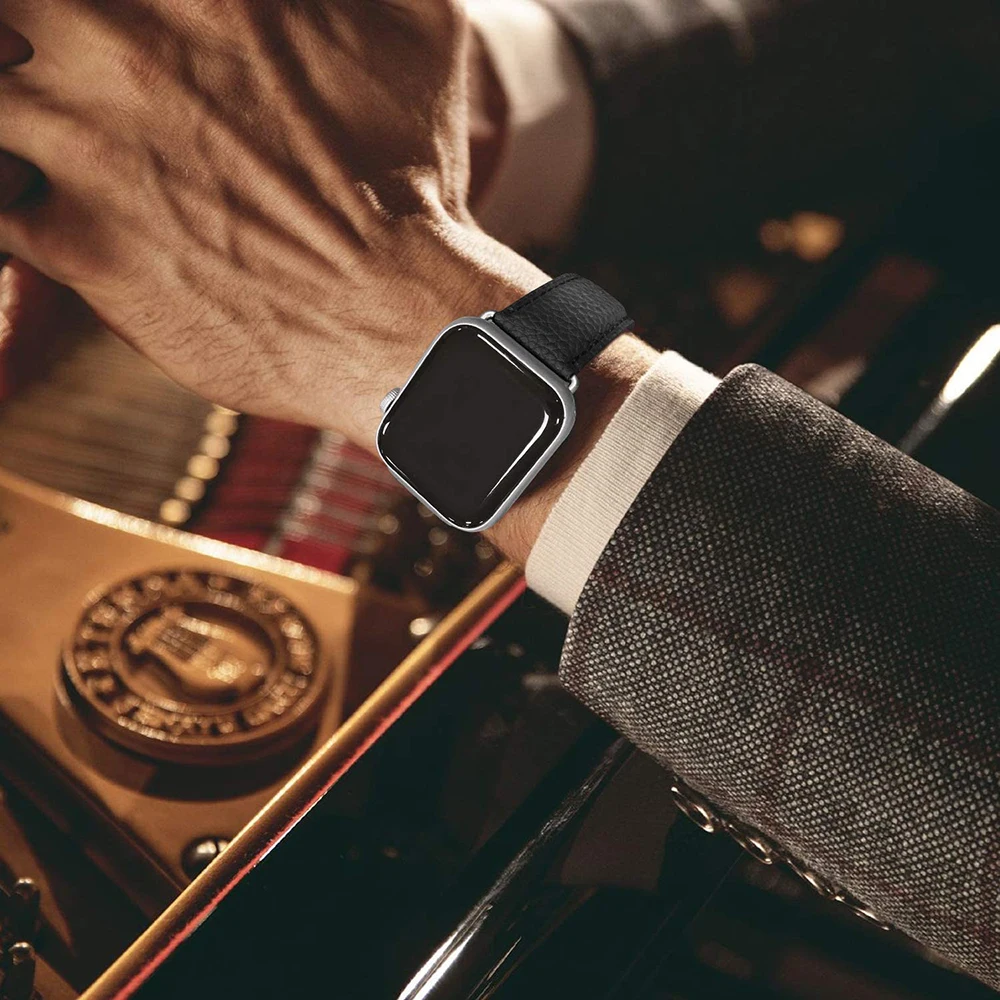 หนังสำหรับสายคาด Apple Watch Ultra 8 7 6 5 49มม.45มม.41มม.นาฬิกาสายรัดข้อมือสายรัด IWatch Loop 44มม.42มม.40มม.38มม.