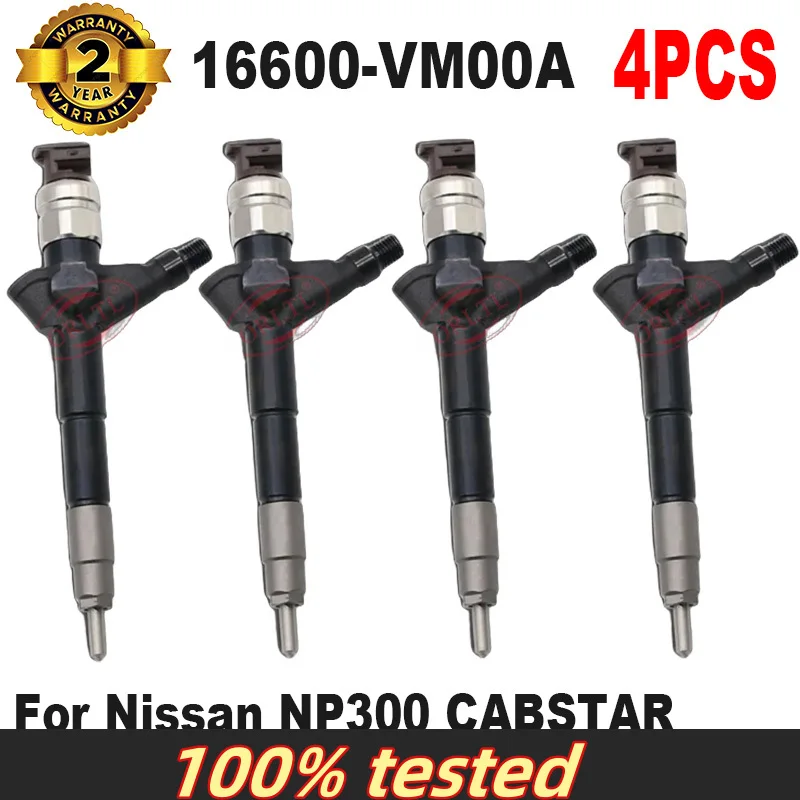 4 Uds ORLTL 16600-VM00A inyector de combustible diésel Common Rail 16600 VM00A nueva boquilla completa 16600VM00A para Nissan NP300 CABSTAR