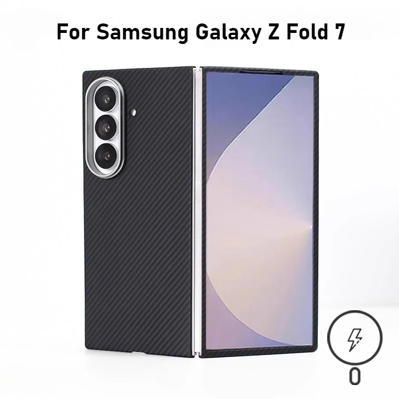 

Для Samsung Galaxy Z Fold 7, новый деловой легкий защитный чехол из арамидного волокна, универсальный жесткий тонкий складной чехол с защитой от падения